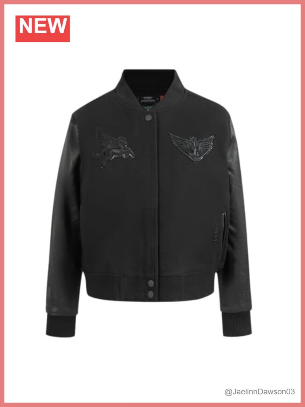 Womens WNBA Classic Wool Varsity Jacket Faux Leather Sleeves